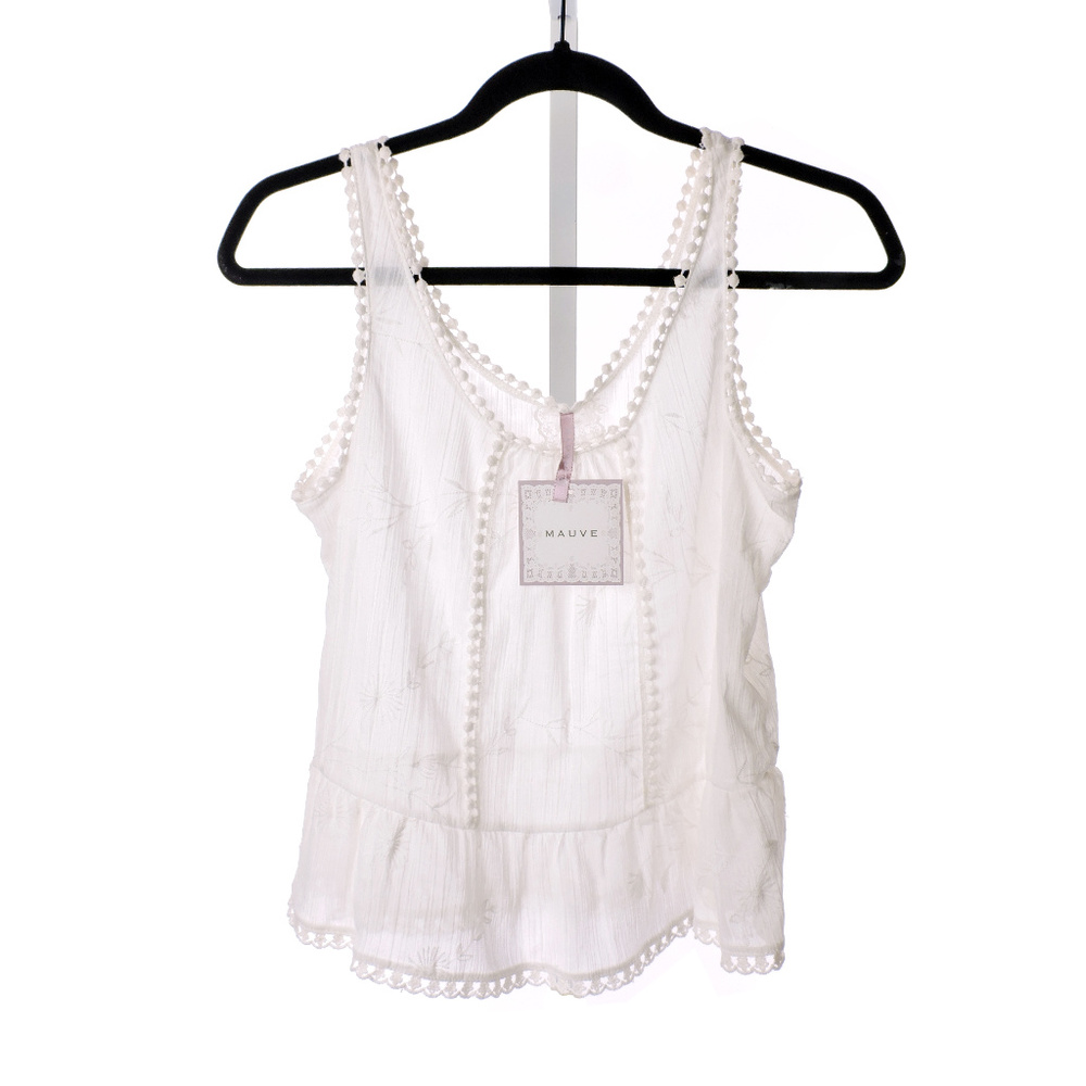 NWT MAUVE Women's Embroider Crop Top Size M